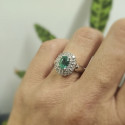 GOLD EMERALD RING AND DIAMONDS 0.52 KTES