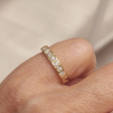 GOLD HALF RING 7 DIAMONDS