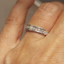 MEDIA ALIANZA DE 12 DIAMANTES EN DISMINUCIÓN ORO BLANCO 18K 0,26 CT