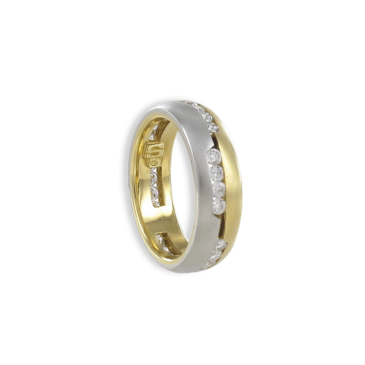 2 MATT GOLD RING WITH DIAMONDS