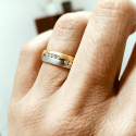 2 MATT GOLD RING WITH DIAMONDS