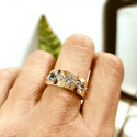 ANILLO CON 4 PIEDRAS DE COLORES