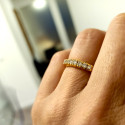 18K YELLOW GOLD HALF BRAND DIAMONDS RING (0.46 CT) 18K YELLOW GOLD HALF BRAND DIAMONDS RING (0.46 CT)