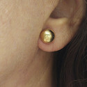 PENDIENTES MEDIA BOLA ORO