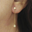 PENDIENTES CADENITA ORO CON DIAMANTES