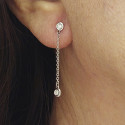 EARRINGS WHITE GOLD AND 4 DIAMONDS