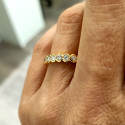 RING YELLOW GOLD DIAMONDS BRILLIANT SIZE