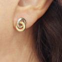 PENDIENTES ORO BLANCO Y AMARILLO