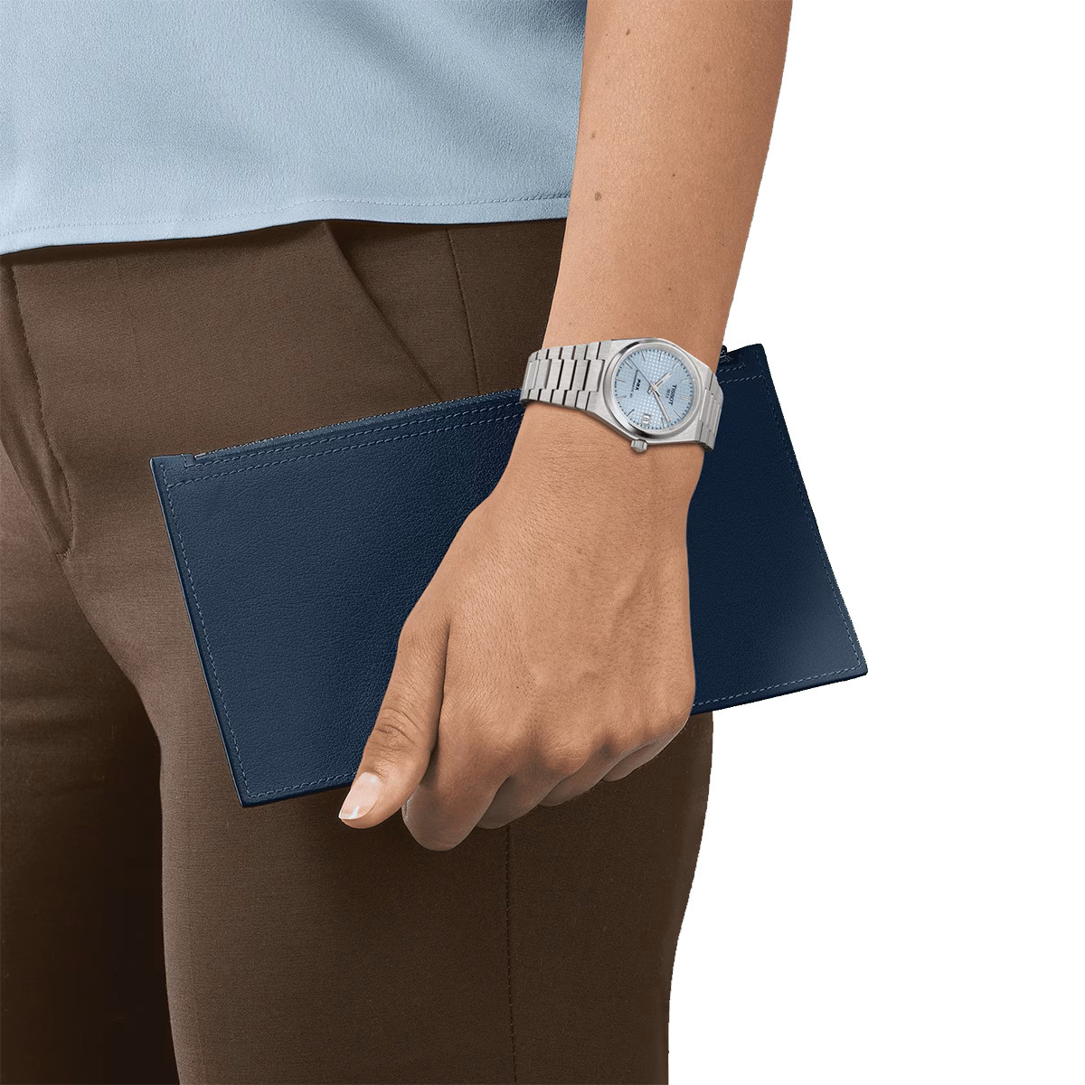 Automatic Watch With Light Blue Dial Zapata Jewelers
