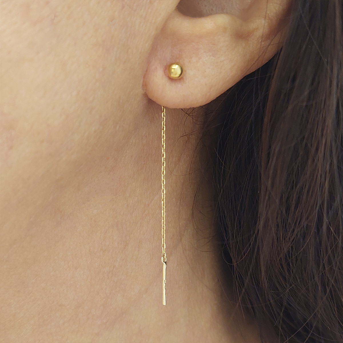 LONG GOLD CHAIN EARRINGS