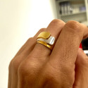 ANILLO ORO BLANCO Y ORO AMARILLO