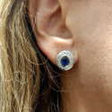 GOLD SAPPHIRE AND DIAMONDS EARRINGS