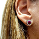 GOLD RUBY AND DIAMONDS EARRINGS