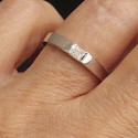 SOLITARIO ORO BLANCO 18K CON DIAMANTE PRINCESA 0,18CT SOLITARIO ORO BLANCO 18K CON DIAMANTE PRINCESA 0,18CT