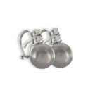PENDIENTES ORO PERLAS Y DIAMANTES