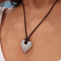 COLLAR CUIR OR I DIAMANTS