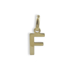 INITIAL PENDANT F YELLOW GOLD