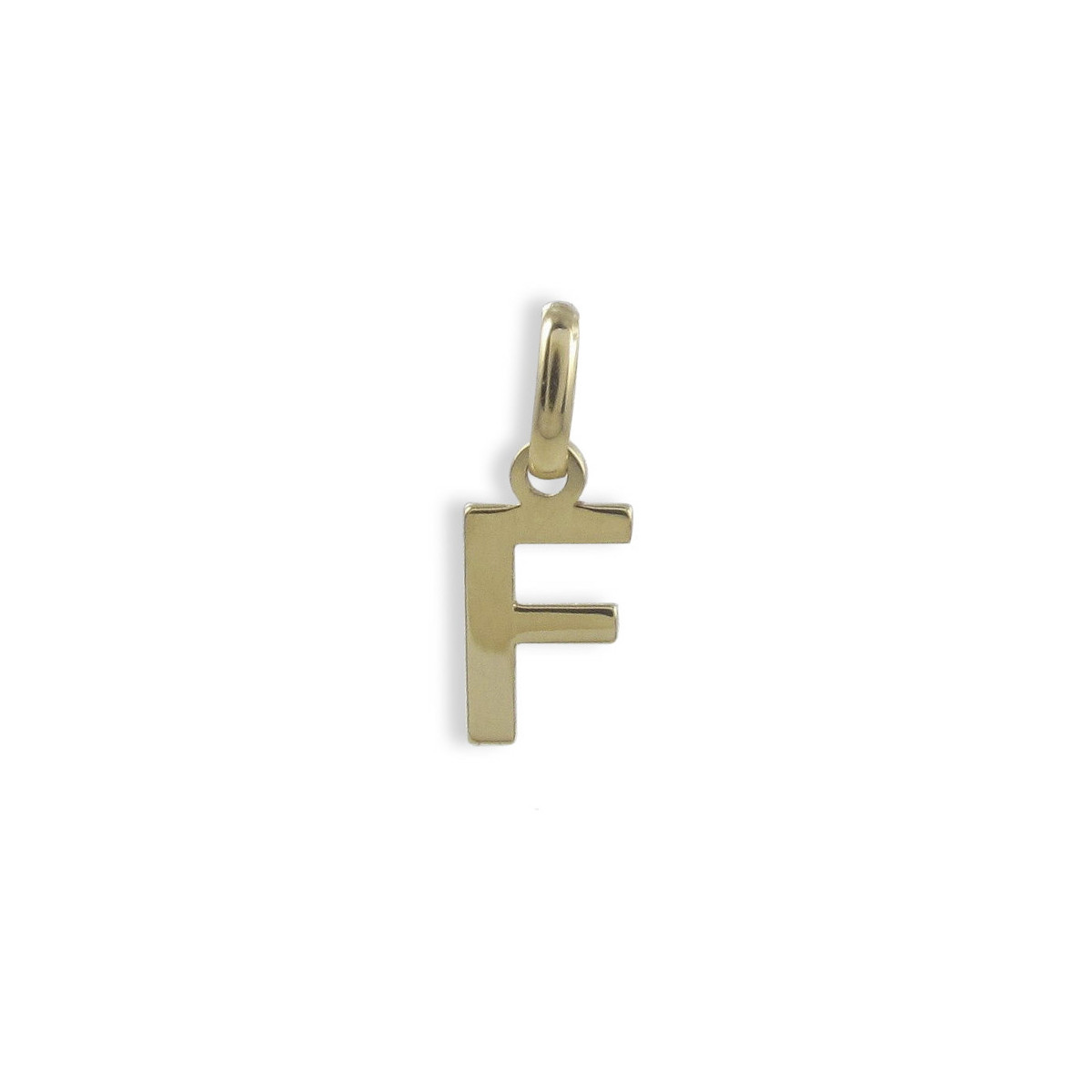 INITIAL PENDANT F YELLOW GOLD