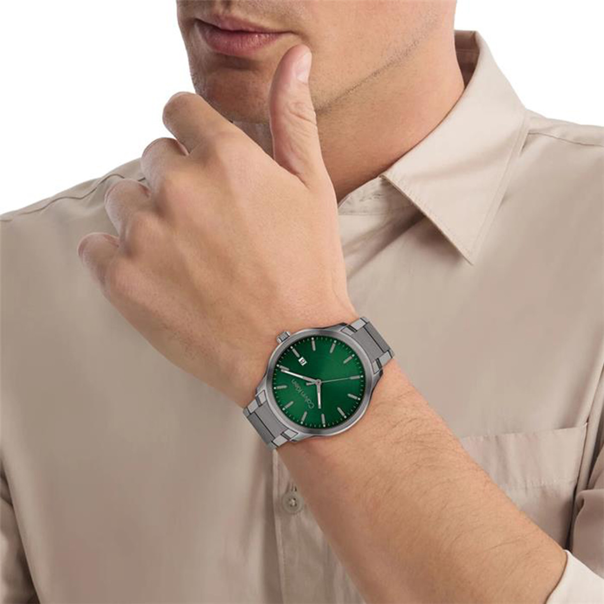 CALVIN KLEIN DEFINE GREEN DIAL