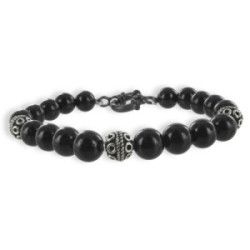 8 MM ONYX BALL BRACELET