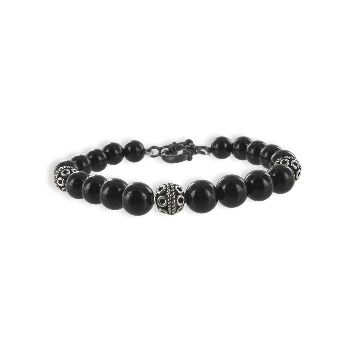 8 MM ONYX BALL BRACELET