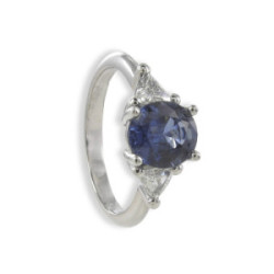 ANILLO ORO BLANCO ZAFIRO OVAL 1,51 KILATES