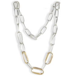 COLLAR 50 CM ARGOLLES OR BLANC I ROSA