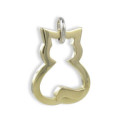 COLGANTE SILUETA GATO ORO