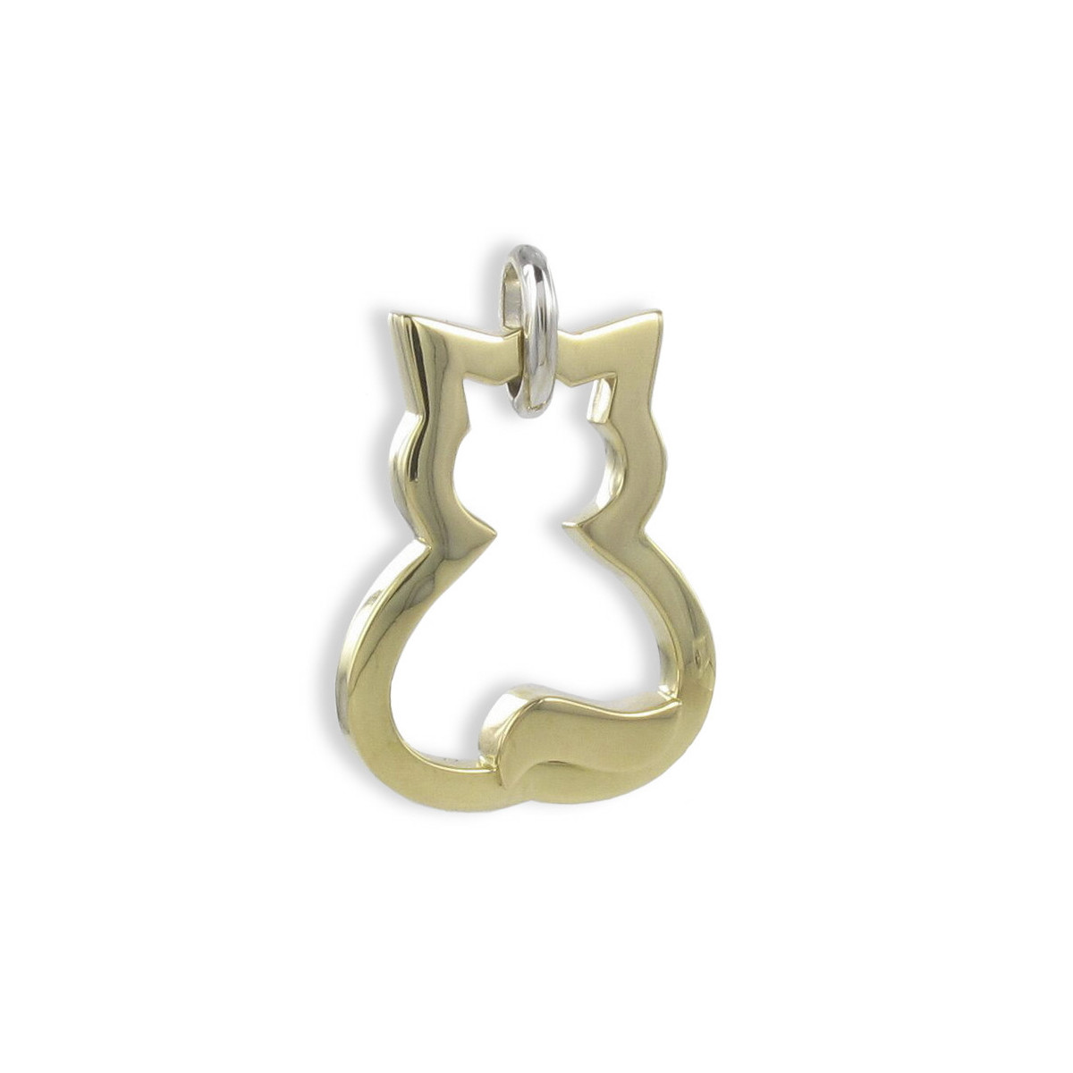GOLD CAT SILHOUETTE PENDANT