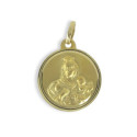 YELLOW GOLD SCAPULAR WITH BEZEL