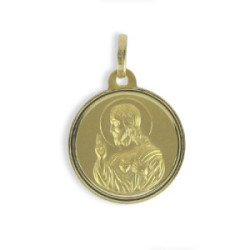 YELLOW GOLD SCAPULAR 20 MM BEZEL