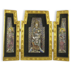 VIRGIN AND ANGELS TRIPTYCH ICON BY MORATÓ