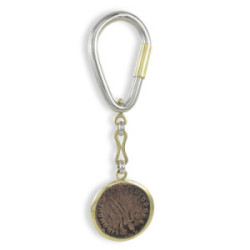 LLAVERO MONEDA BISEL ORO