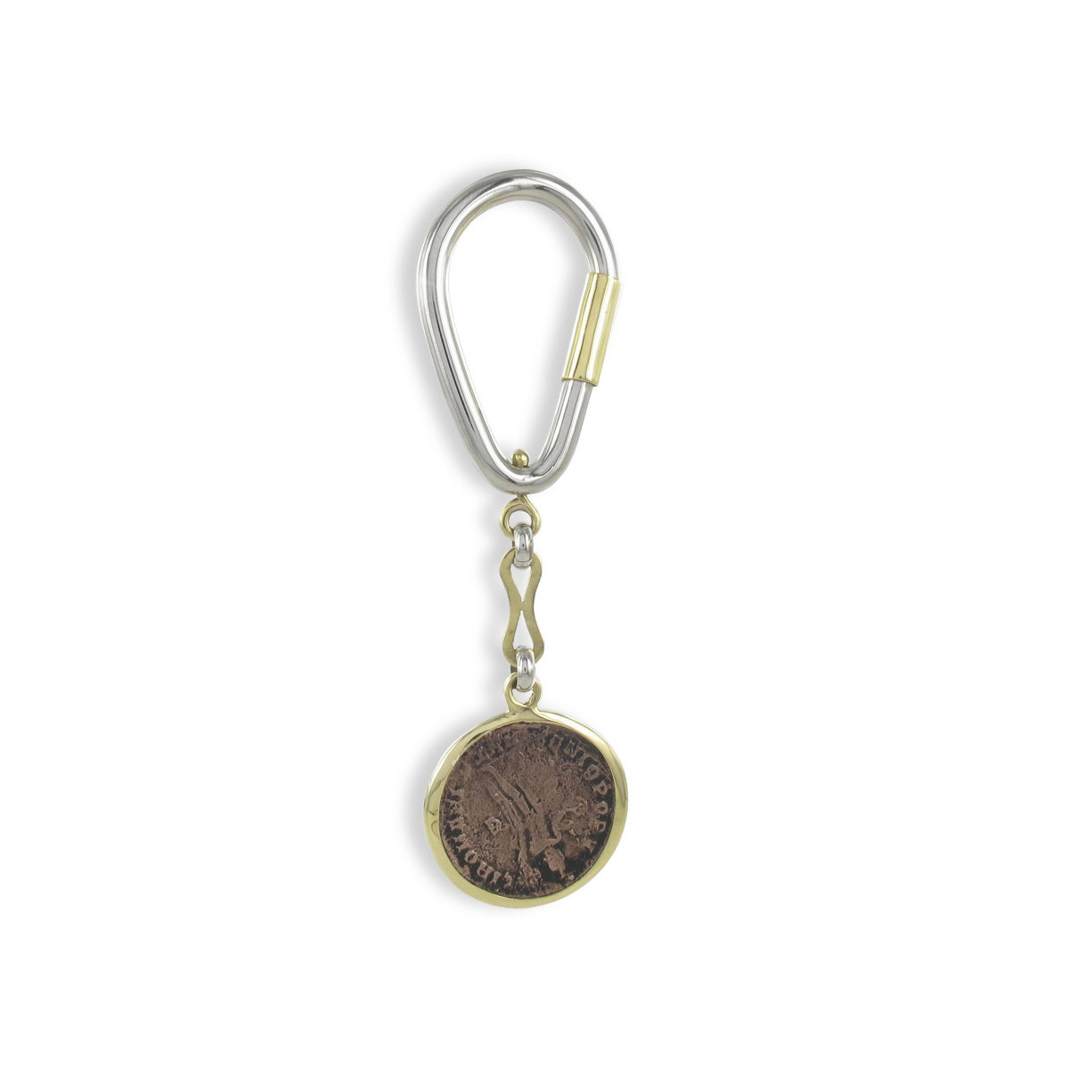 LLAVERO MONEDA BISEL ORO