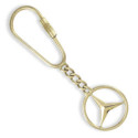 GOLD KEYCHAIN MERCEDES LOGO