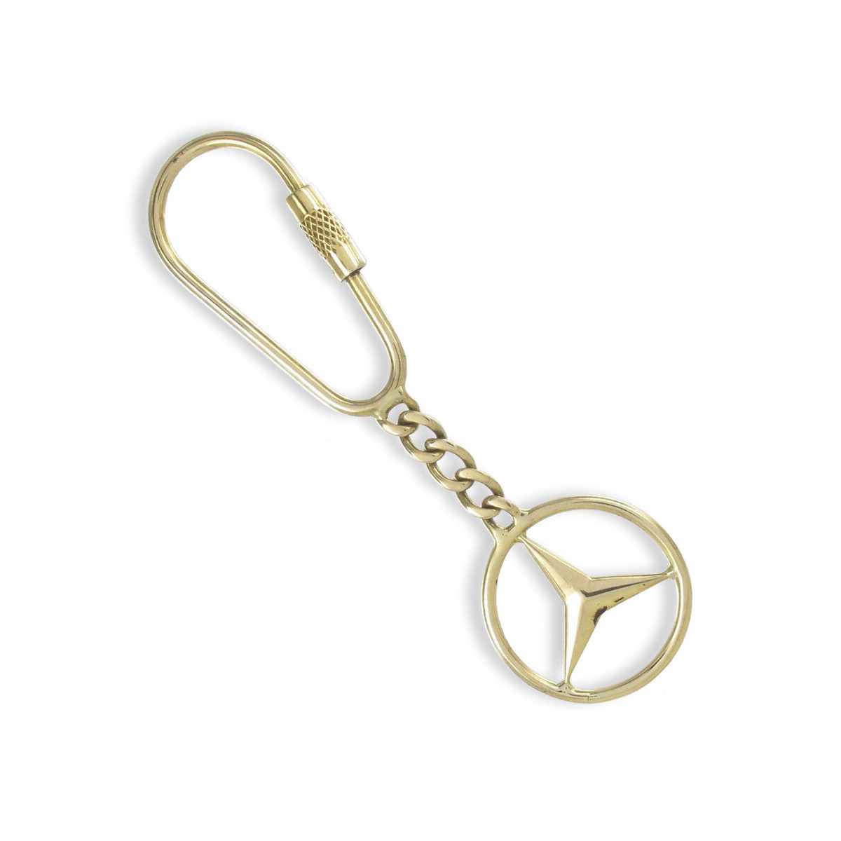 GOLD KEYCHAIN MERCEDES LOGO