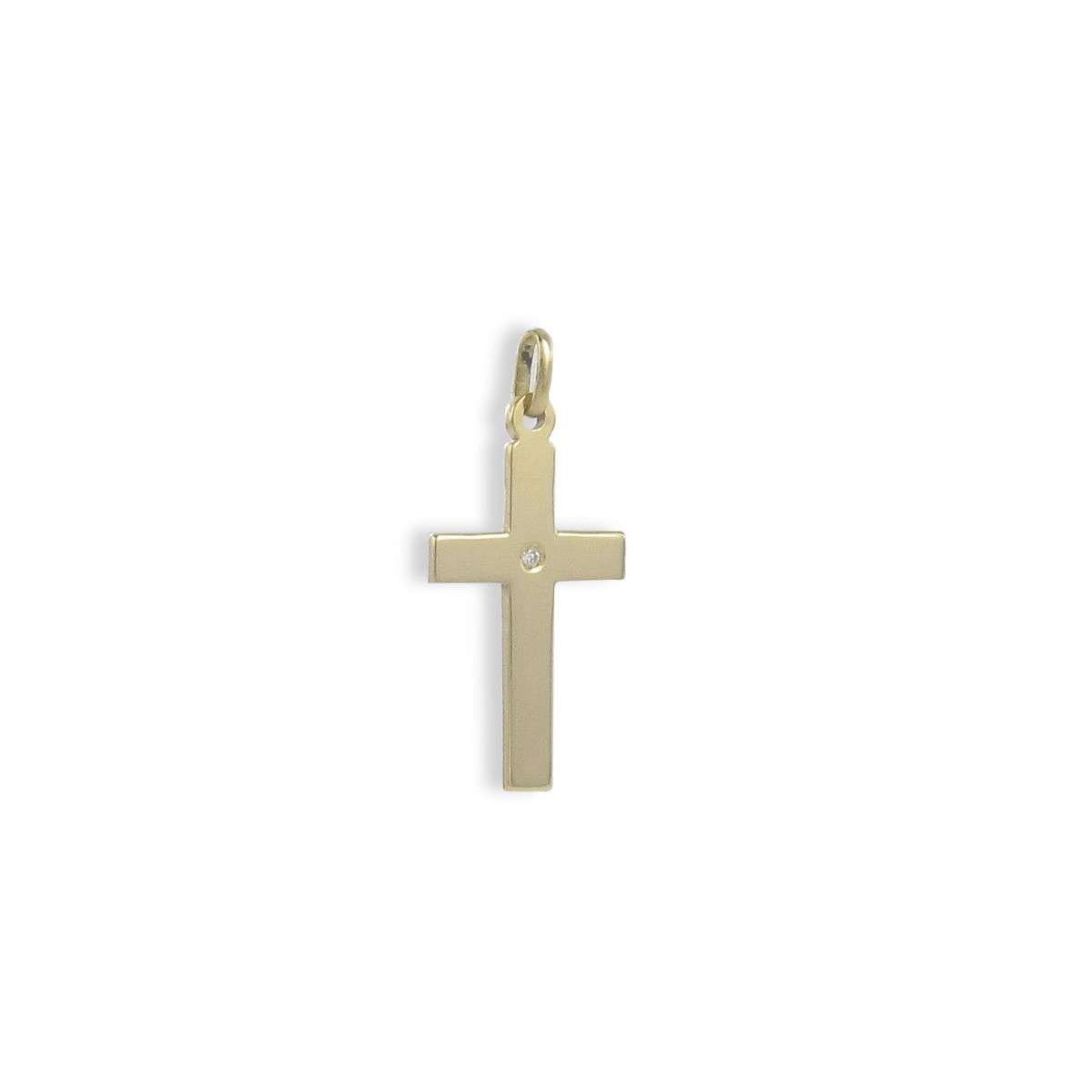 YELLOW GOLD DIAMOND CROSS