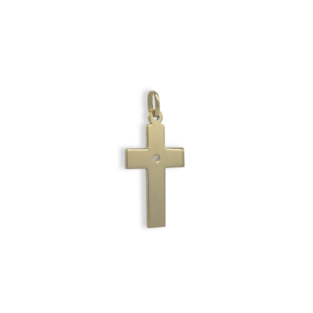 YELLOW GOLD DIAMOND CROSS