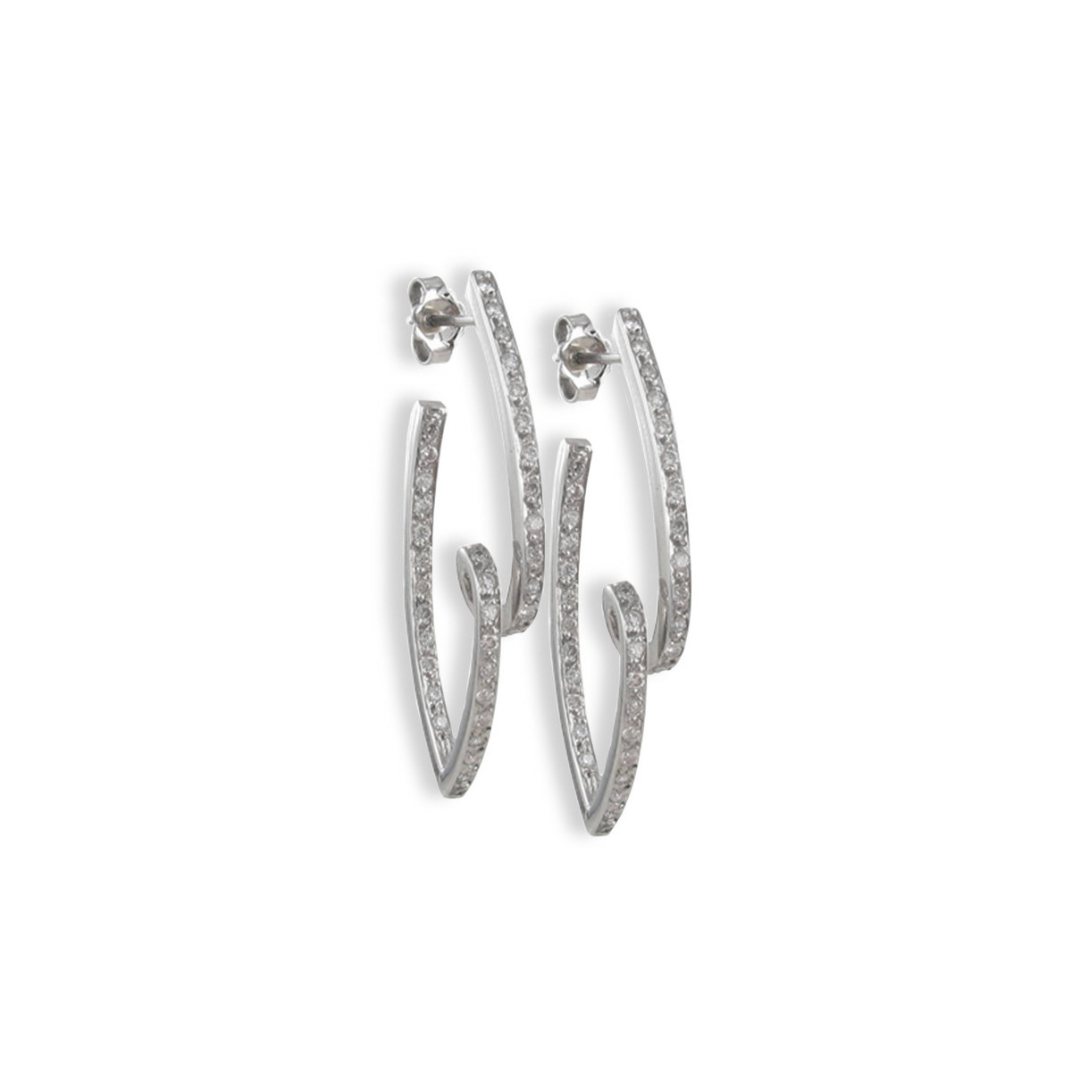 WHITE GOLD AND DIAMONDS EARRINGS