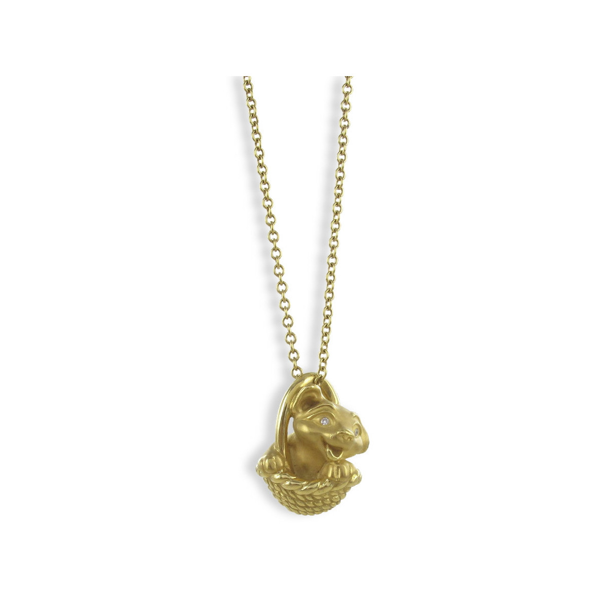 CHAIN WITH GOLD DOG PENDANT