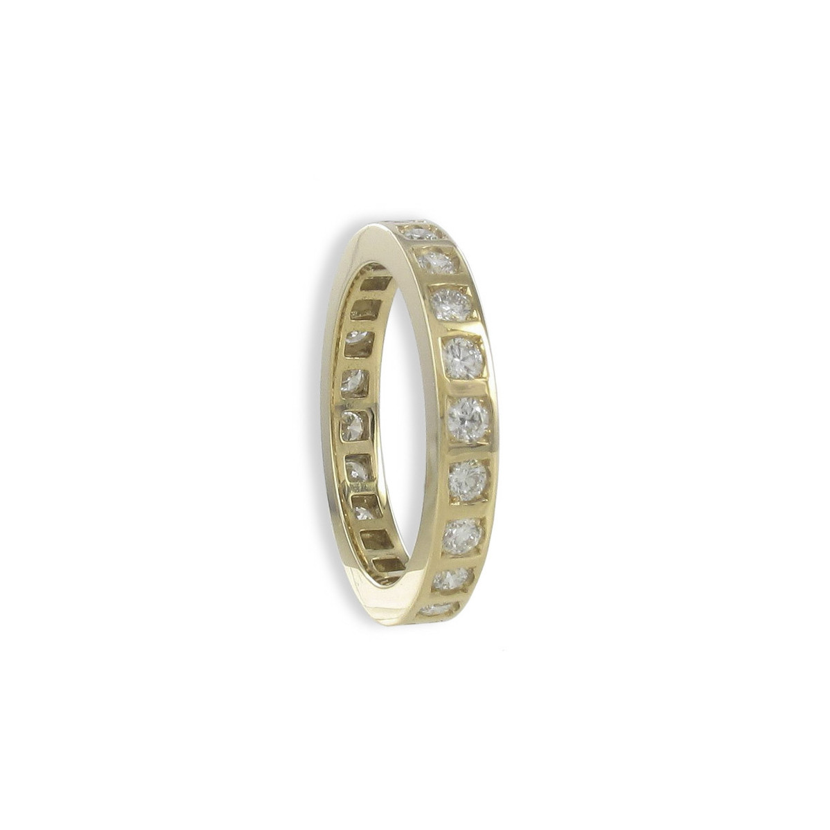 YELLOW GOLD RING 22 DIAMONDS