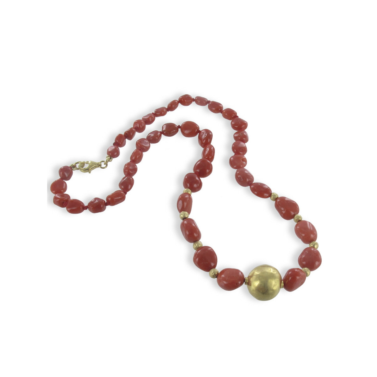 COLLAR ORO Y CORAL