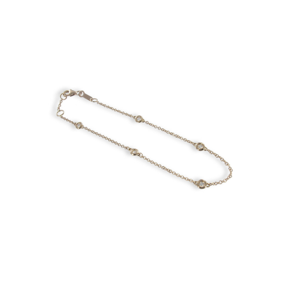 POLSERA OR ROSA AMB 5 DIAMANTS