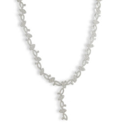 COLLAR ORO BLANCO CON DIAMANTES 2 KILATES
