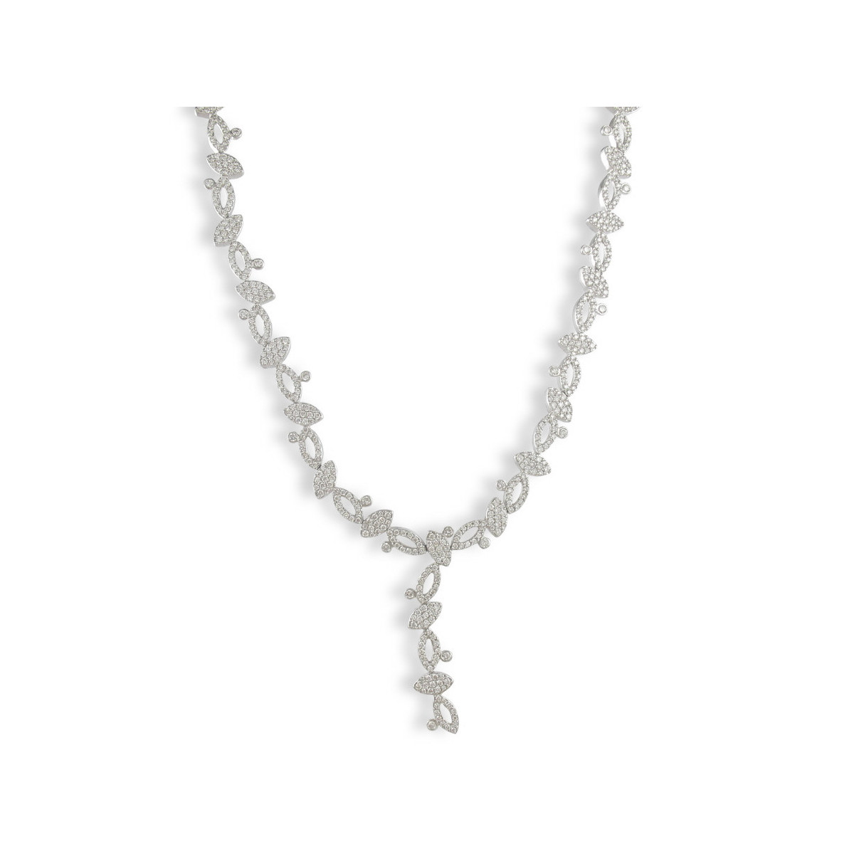 WHITE GOLD NECKLACE WITH DIAMONDS 2 CARATS