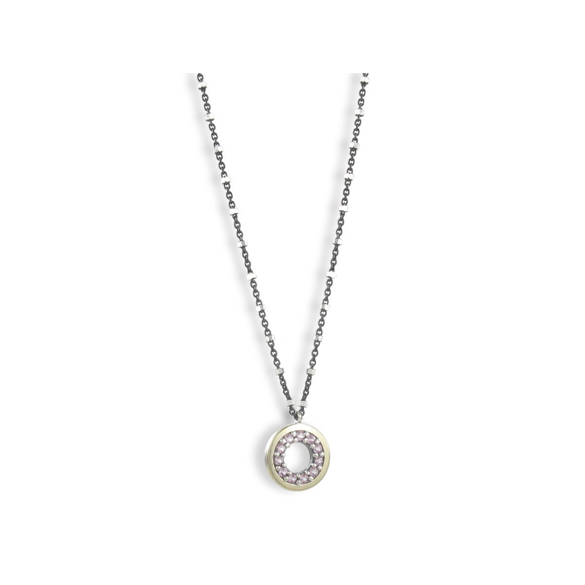 CADENA CON COLGANTE PLATA Y ORO DE 18 KILATES