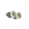 PENDIENTES PLATA Y ORO CON PIEDRA ROSA