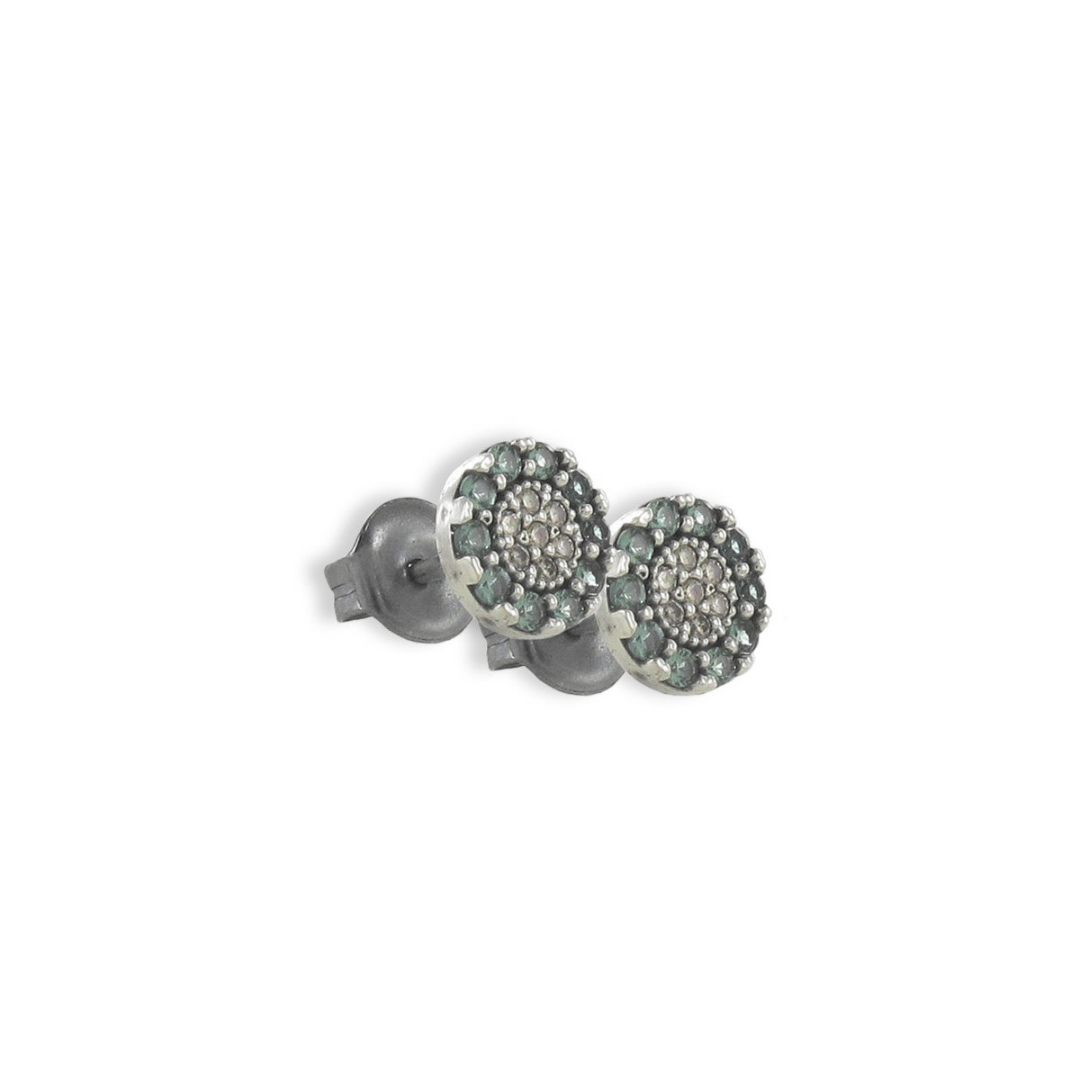 PENDIENTES PLATA CON ESPINELAS VERDES