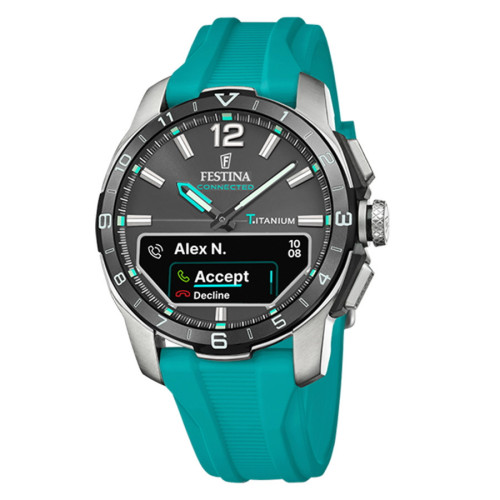 FESTINA CONNECTED D TURQUOISE RUBBER