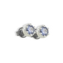 PENDIENTES PLATA CON TOPACIO AZUL 8 MM